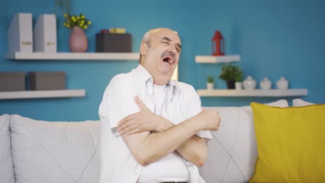Sick-old-man-whose-bones-hurt-when-he-sneezes.